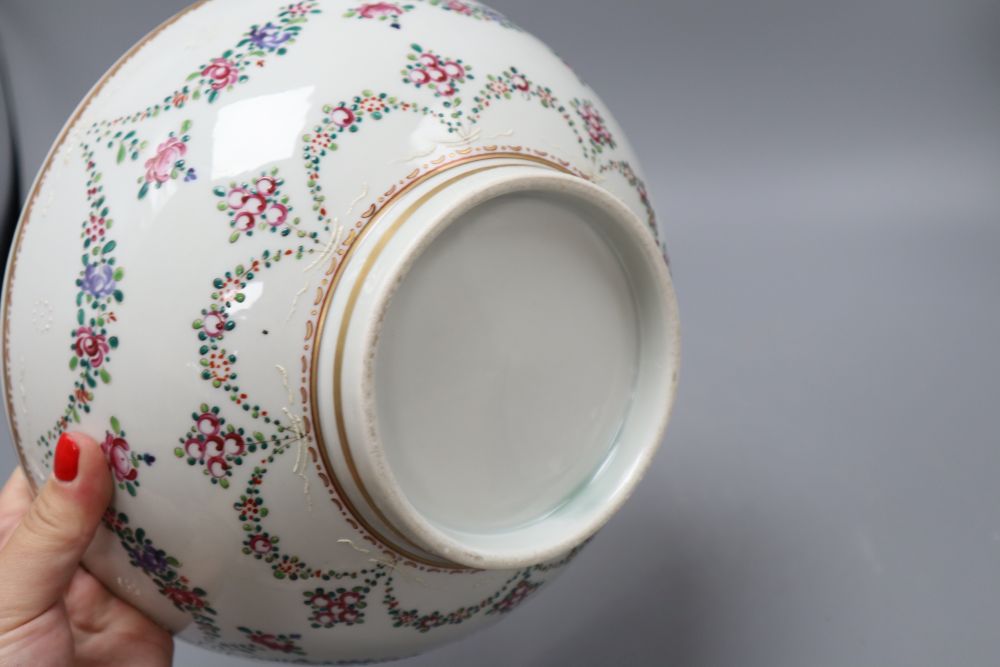 Two Samson famille rose bowls, in Qianlong style and a Japanese kutani bowl